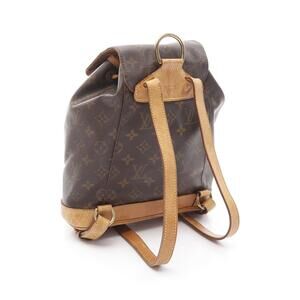 Louis Vuitton Montsouris Monogram Backpack Canvas Leather Brown
